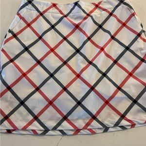 Lady Hagen Red and Navy Plaid Skirt